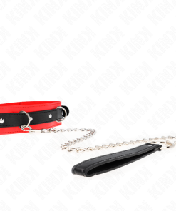 KINK - BASIC MODEL COLLAR WITH LEASH 65 CM MODEL 3 RED 53 X 5 CM - slika 3