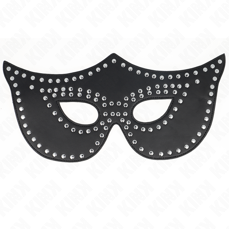 KINK - LEATHERETTE MASK WITH RIVETS MODEL 2 30 x 12 CM - slika 2