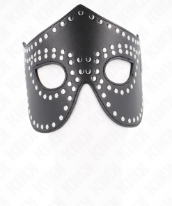 KINK - LEATHERETTE MASK WITH RIVETS MODEL 2 30 x 12 CM - slika 3