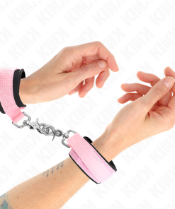 KINK - ADJUSTABLE NEOPRENE WRIST RESTRAINTS PINK ADJUSTABLE 22-34 CM