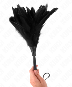 KINK - BLACK MAIDS HORN SHAPED TICKLE CHICKEN FEATHERS 36 CM - slika 3