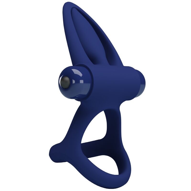PRETTY LOVE - MAT DOUBLE RING WITH VIBRATION STIMULATOR BLUE - slika 3