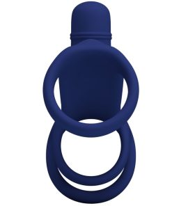 PRETTY LOVE - ELISH VIBRATING RING WITH EXTENSION BLUE - slika 3