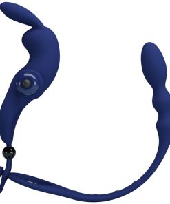 Alternative view of PRETTY LOVE - AYAD RABBIT VIBRATOR RING WITH PLUG BLUE