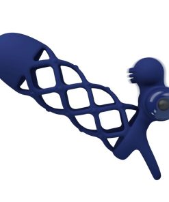Alternative view of PRETTY LOVE - GIANN VIBRATOR RING WITH SILICONE SHEATH BLUE