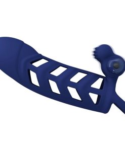 PRETTY LOVE - ALTAF VIBRATOR RING WITH SILICONE SHEATH BLUE - slika 3