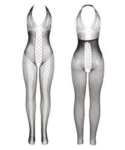 SUBBLIME - 951832 BODYSTOCKING WITH OPEN BACK AND CROSS DETAILS BLACK ONE SIZE - slika 3