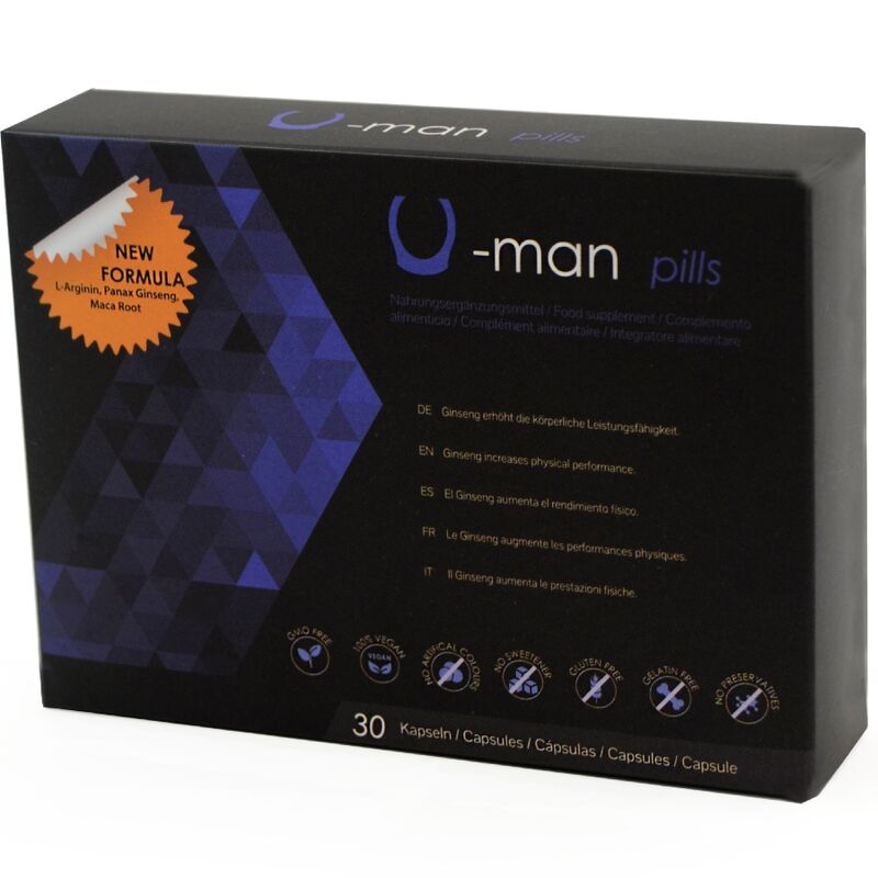 500 COSMETICS - U-MAN ENHANCES PENIS SIZE AND SEXUAL POWER - CAPSULES - slika 2