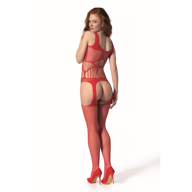 PASSION - BS 106 BODYSTOCKING RED ONE SIZE - slika 2