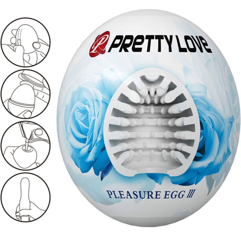 PRETTY LOVE - MALE MASTURBATOR EGG WHITE - slika 2