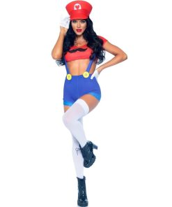 Alternative view of LEG AVENUE - SEXY COSTUME MARIO BROS RED/BLUE S