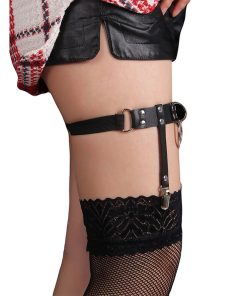SUBBLIME - 953744 ADJUSTABLE LEATHER PUNK GARTER BLACK ONE SIZE - slika 3