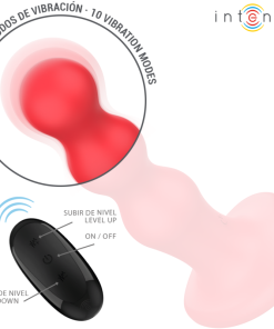 INTENSE - CODY VIBRATOR WITH SUCTION CUP RED REMOTE CONTROL - slika 3