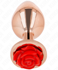Alternative view of KINK - PINK GOLD ANAL PLUG WITH RED ROSE S