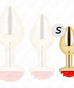 KINK -  PLUG ANAL GOLD ROSE RED SIZE S - slika 3