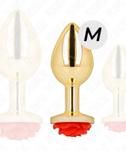 KINK -  PLUG ANAL GOLD ROSE RED SIZE M - slika 3