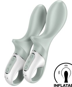 SATISFYER - AIR PUMP BOOTY 3 INFLATABLE ANAL VIBRATOR GREYGREEN - slika 2