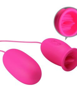 PRETTY LOVE - DAISY VIBRATING EGG + CLITORIS STIMULATING TONGUE PINK - slika 3