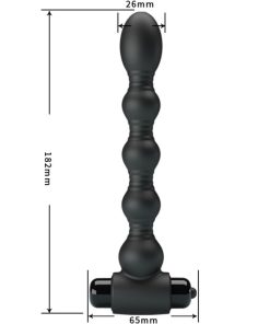 PRETTY LOVE - LYNN SILICONE ANAL PLUG 10 VIBRATIONS BLACK - slika 3
