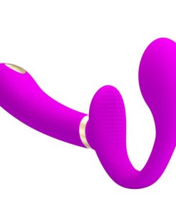 PRETTY LOVE - THUNDERBIRD DOUBLE STRAP-ON VIBRATOR REMOTE CONTROL PURPLE - slika 3
