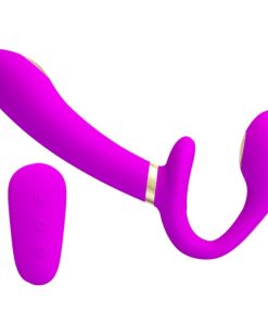 PRETTY LOVE - THUNDERBIRD DOUBLE STRAP-ON VIBRATOR REMOTE CONTROL PURPLE - slika 2
