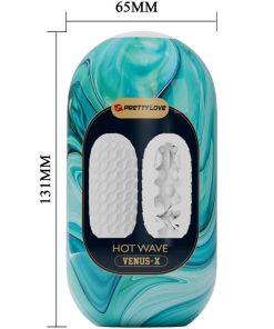 PRETTY LOVE - HOT WAVE SILICONE MALE MASTURBATOR WHITE - slika 3