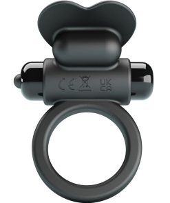 PRETTY LOVE - DEBONAIRE VIBRATING RING RABBIT 10 VIBRATIONS BLACK