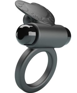 PRETTY LOVE - DEBONAIRE VIBRATING RING RABBIT 10 VIBRATIONS BLACK - slika 3
