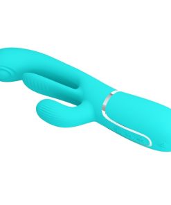 PRETTY LOVE - SHANIA TRIPLE RABBIT MULTIFUNCTION VIBRATOR 3 IN 1 BLUE - slika 3