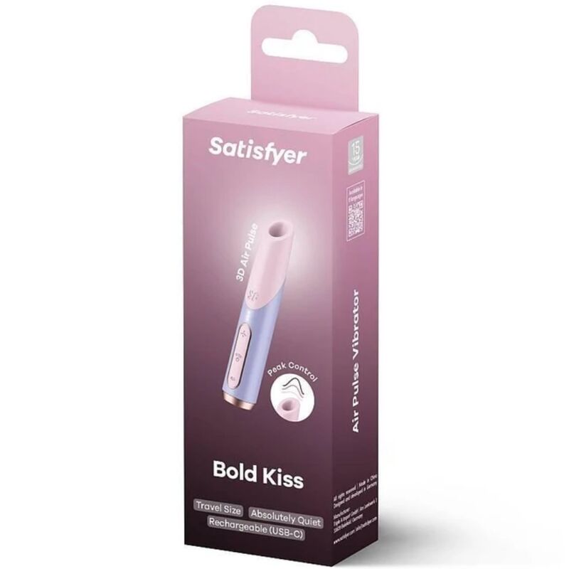 SATISFYER - BOLD KISS WAVE CLITORIS STIMULATOR PINK / VIOLET - slika 2