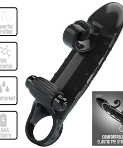Alternative view of ROMANCE - VIBRATING PENIS SLEEVE BLACK