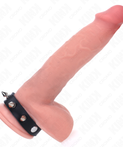 KINK - LEATHER PENIS RING WITH SPIKES 21.5 X 1.6 CM - slika 3