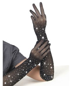 SUBBLIME - 957469SHINE TRANSPARENT GLOVES BLACK S/M - slika 3