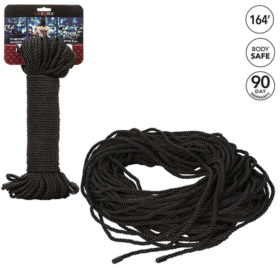 CALEXOTICS - SCANDAL BLACK BDSM ROPE 50 M - slika 3