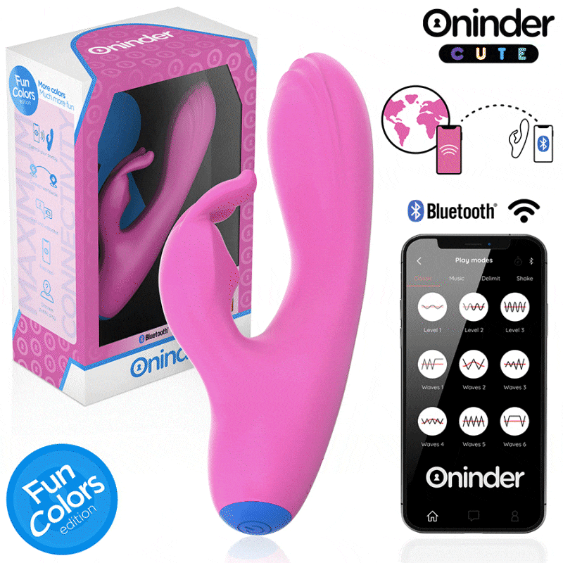 ONINDER CUTE - LOVE BUNNY VIBRATOR G-SPOT CLITORIS - FREE WORLDWIDE APP - slika 2