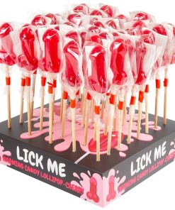SECRETPLAY - CHERRY CANDY PENIS LOLLIPOP DISPLAY WITH SPICY HEAT EFFECT (40 UNITS) - slika 2