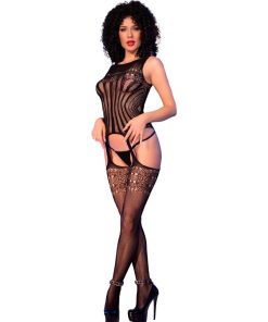 CHILIROSE - CR 4855 BODYSTOCKING BLACK S/L - slika 3