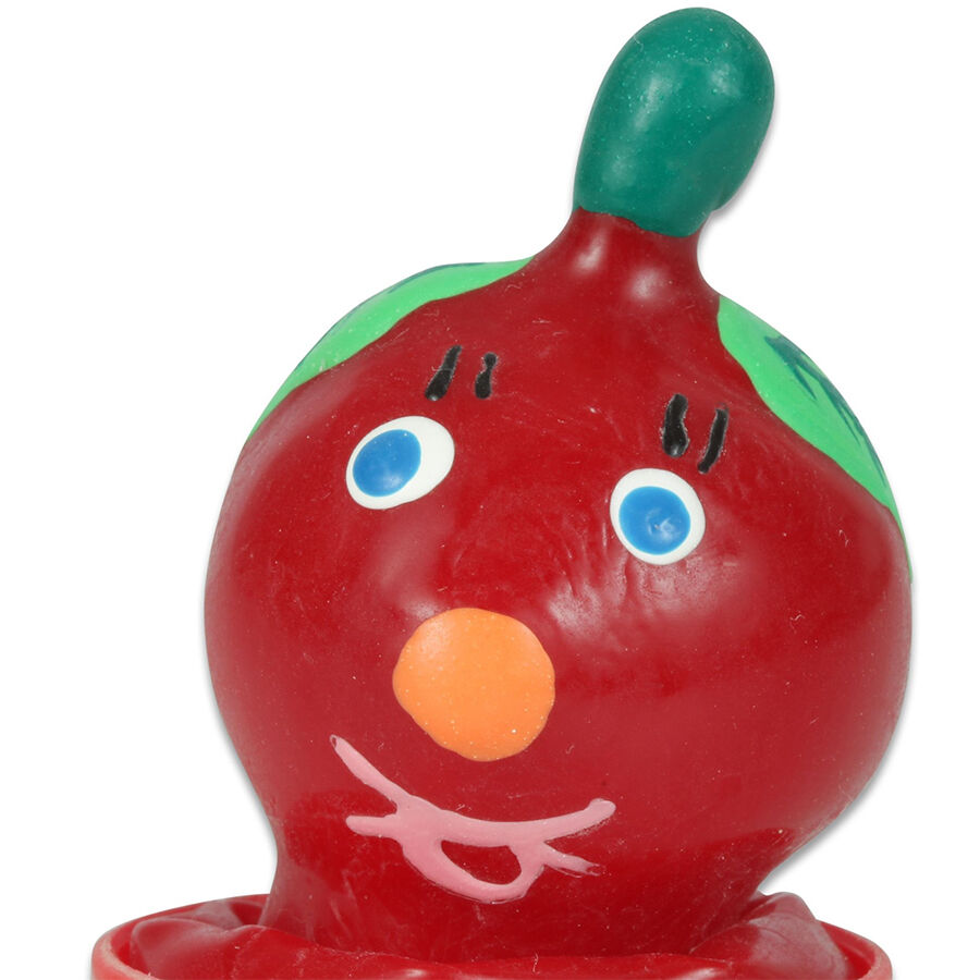 CONDOMERIE - HANDPAINTED NOVELTY CONDOMS TOMATO