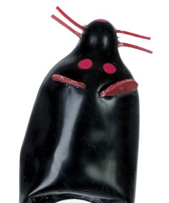 CONDOMERIE - HANDPAINTED NOVELTY CONDOMS BLACK MOUSE