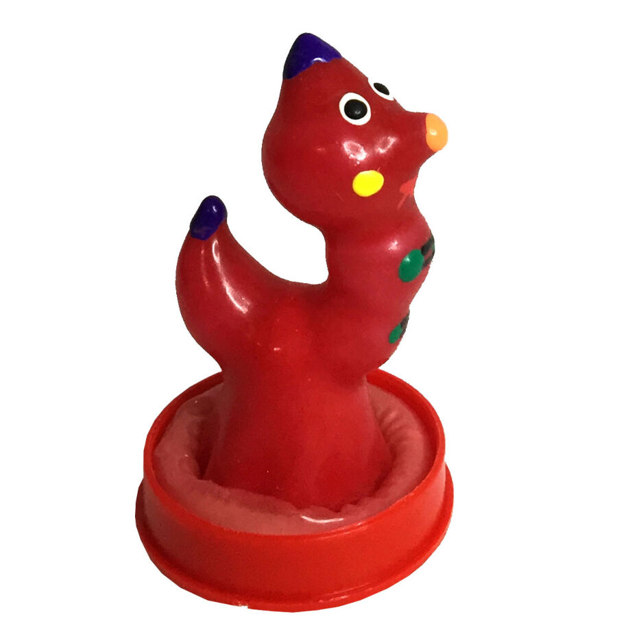 CONDOMERIE - HANDPAINTED NOVELTY CONDOMS WORM - slika 2