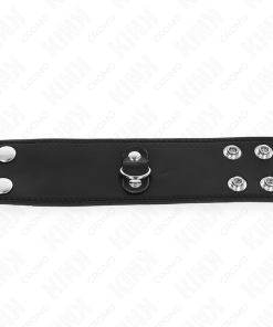 KINK - LEATHER PENIS RING WITH PRESSURE CLOSURE 18 X 5 CM - slika 3