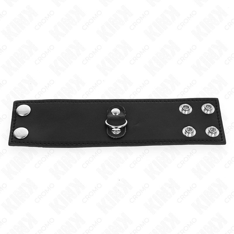 KINK - LEATHER PENIS RING WITH PRESSURE CLOSURE 18 X 5 CM - slika 3