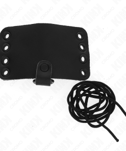 KINK - LEATHER PENIS RING WITH LACE CLOSURE AND LACES - slika 3