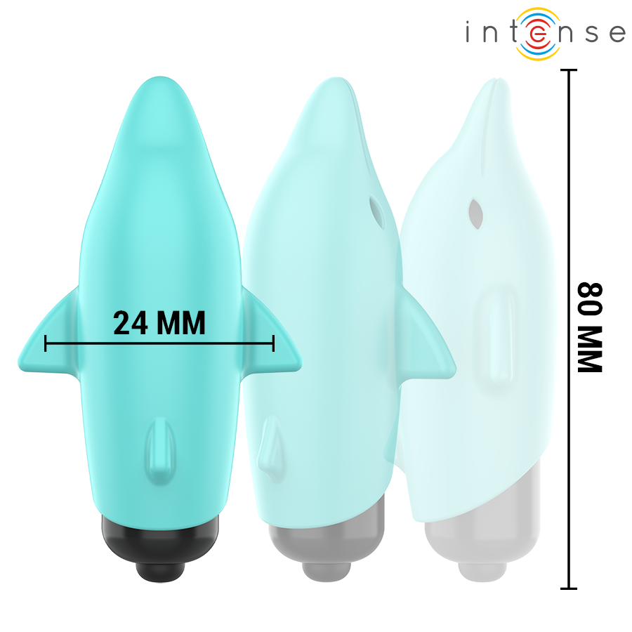 INTENSE - ECHO VIBRATING BULLET DOLPHIN BLUE 8 X 4.7 CM - slika 3