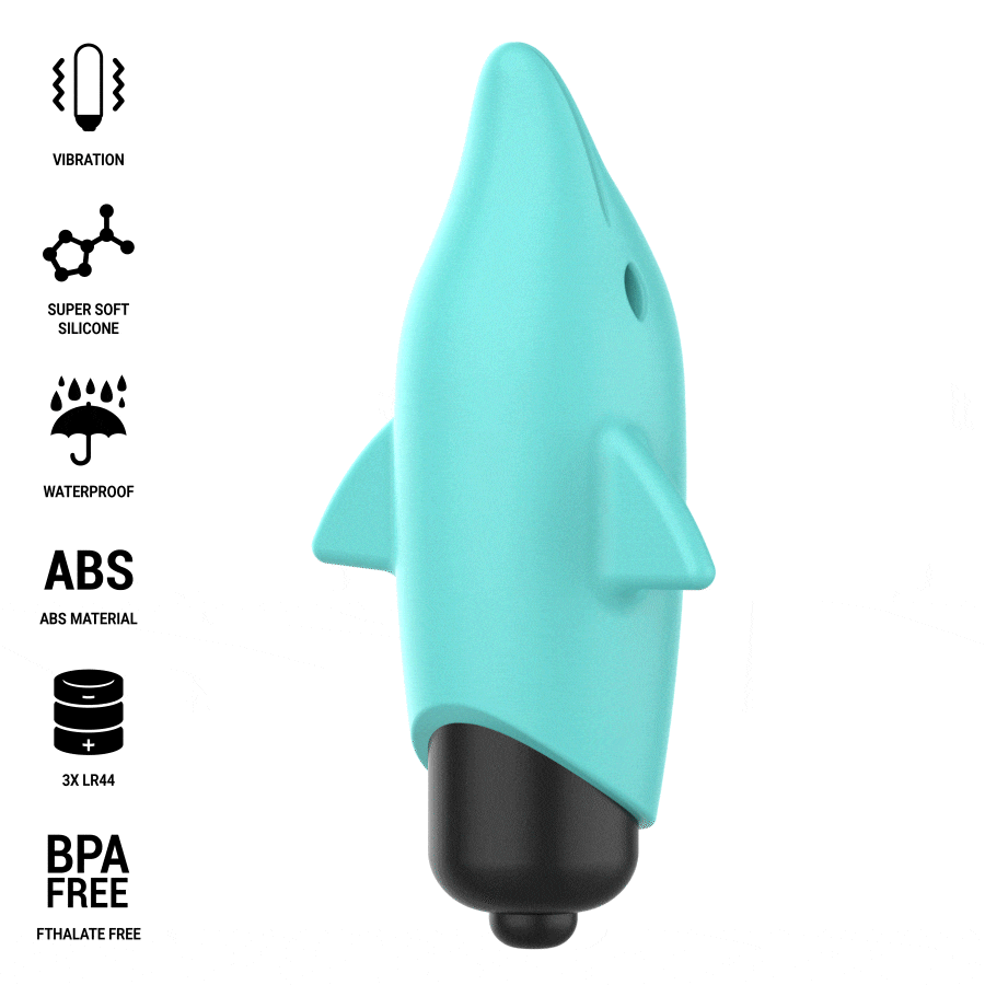 INTENSE - ECHO VIBRATING BULLET DOLPHIN BLUE 8 X 4.7 CM - slika 2