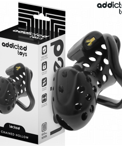 ADDICTED TOYS LOCKED - CHAINED HOLLOW PENIS CAGE 10.5 CM