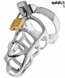 Alternative view of ADDICTED TOYS LOCKED - SILVER LOCK PENIS CAGE METAL SIZE M