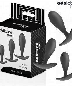 ADDICTED TOYS - SET OF 3 ANAL PLUG SILICONE MODEL 2