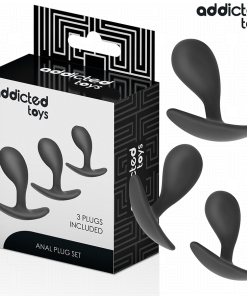 ADDICTED TOYS - SET OF 3 ANAL PLUG SILICONE MODEL 3
