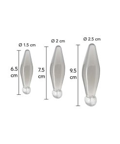 Alternative view of TOYJOY - ANAL PLAY 3-PIECE TRANSPARENT FINGER RIMMER